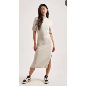 NWT Nike Essential Tight Midi Dress in Natural